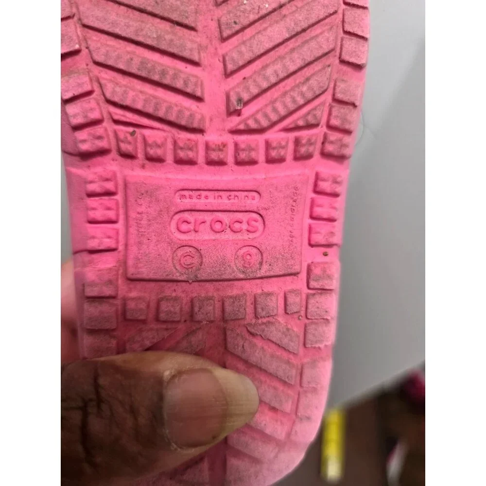 Crocs Pink Toddler c8 Clogs Adjustable Heel Strap Casual Park‎